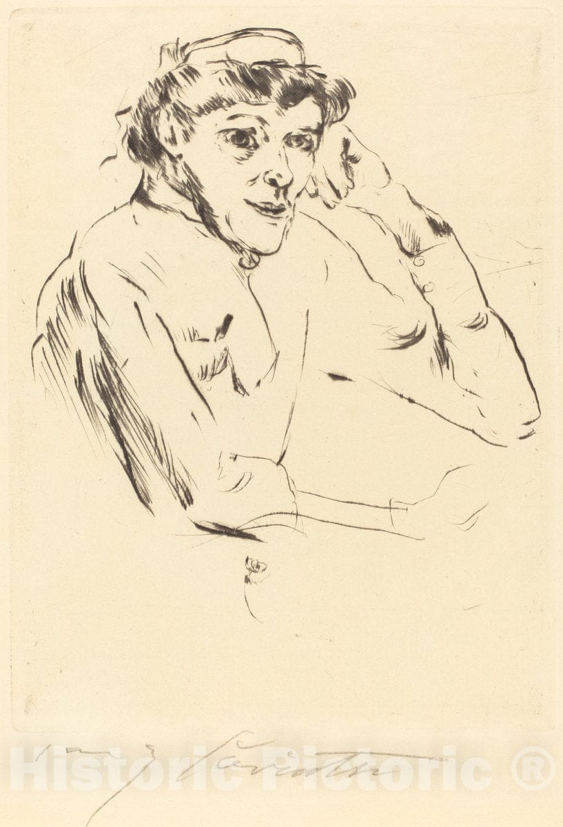 Art Print : Lovis Corinth, Nurse (Pflegerin), 1914 - Vintage Wall Art
