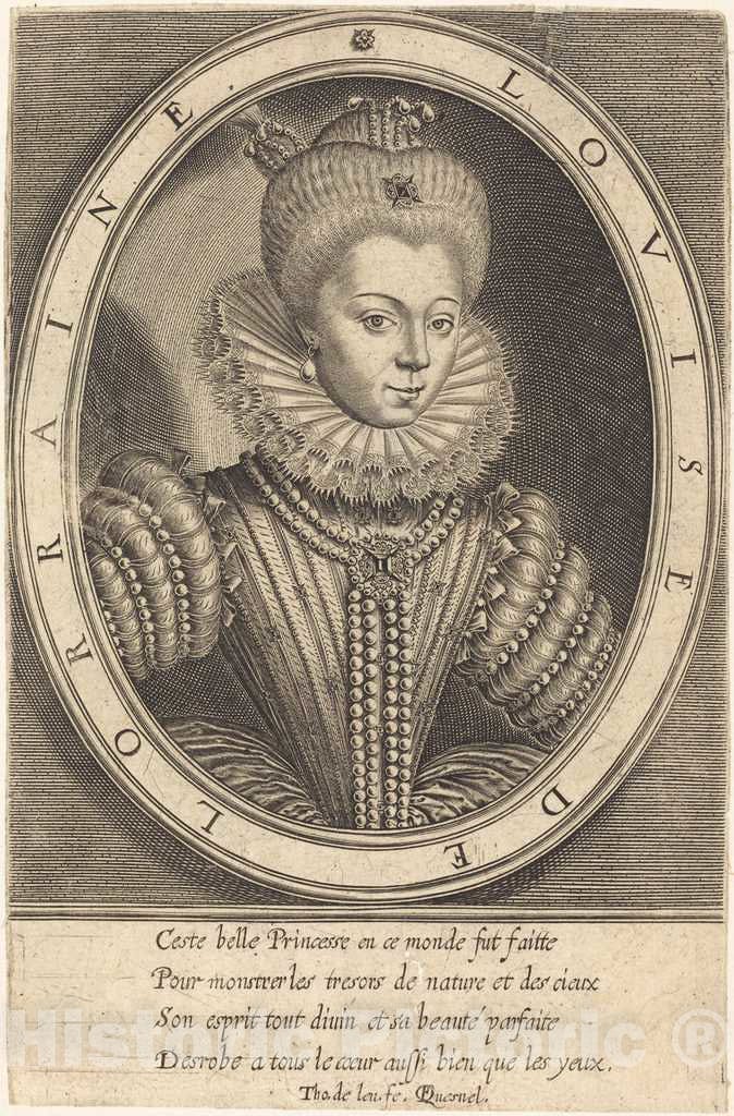 Art Print : LEU After Quesnel, Louise de Lorraine - Vintage Wall Art