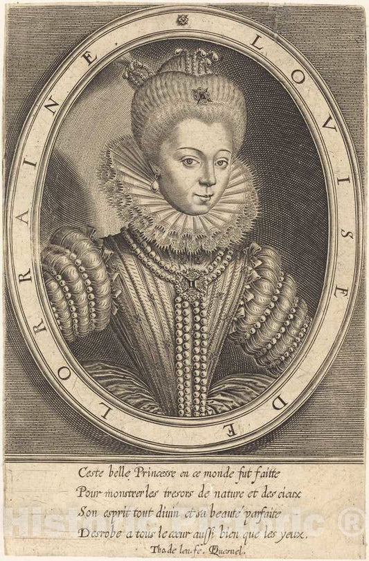 Art Print : LEU After Quesnel, Louise de Lorraine - Vintage Wall Art