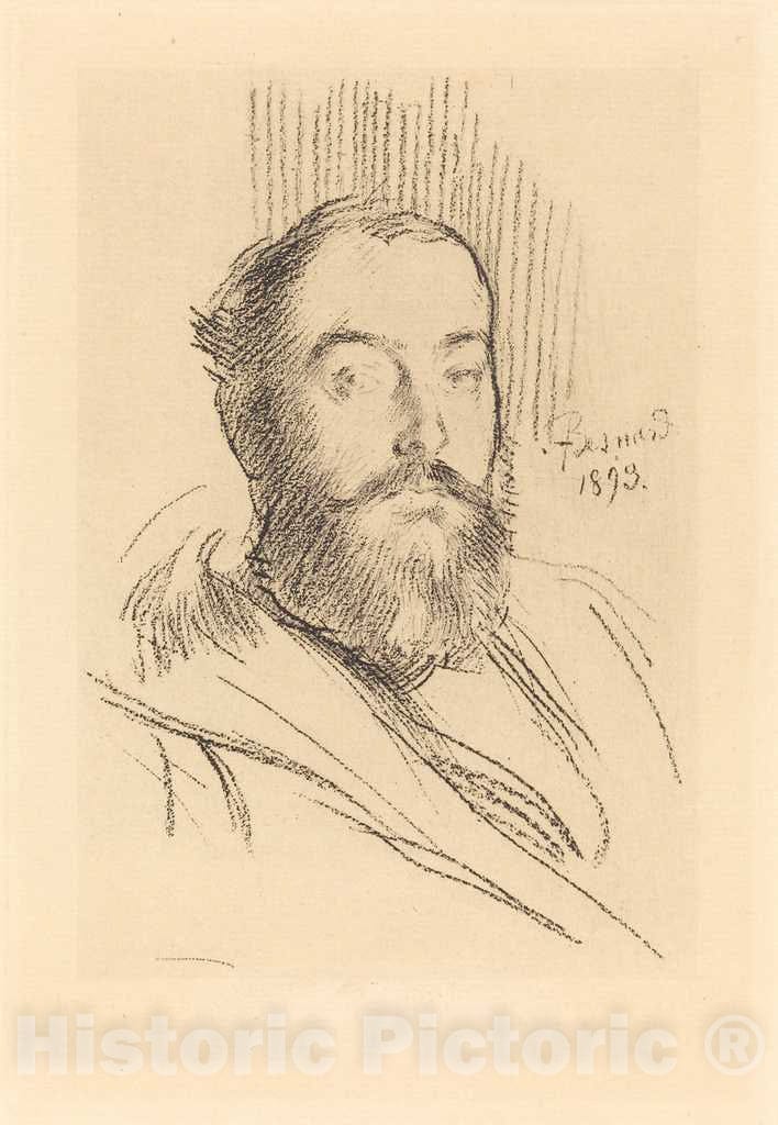 Art Print : Albert Besnard, Self-Portrait, 1893 - Vintage Wall Art