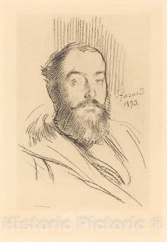Art Print : Albert Besnard, Self-Portrait, 1893 - Vintage Wall Art