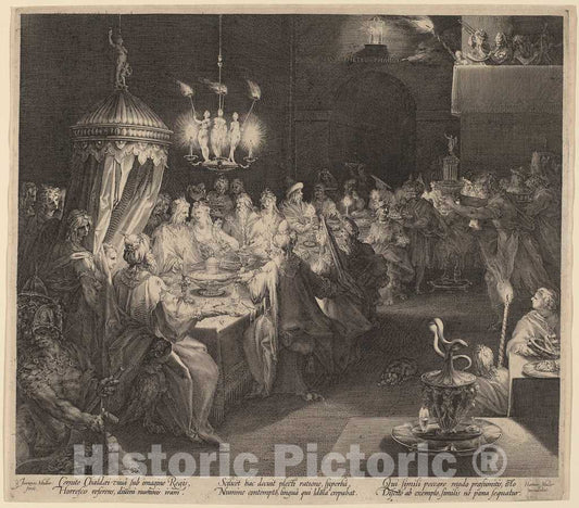 Art Print : Jan Muller, Belshazzar's Feast, c. 1598 - Vintage Wall Art