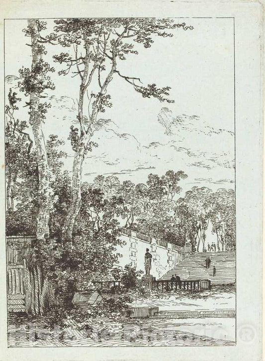Art Print : Louis Gabriel Moreau, Abandoned Park, c. 1780 - Vintage Wall Art