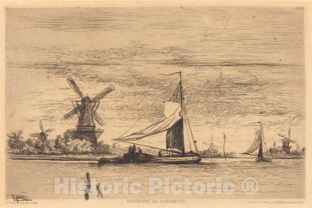 Art Print : Vicomte Ludovic NapolÃ©on Lepic, Environs de Dordrecht, c. 1870 - Vintage Wall Art