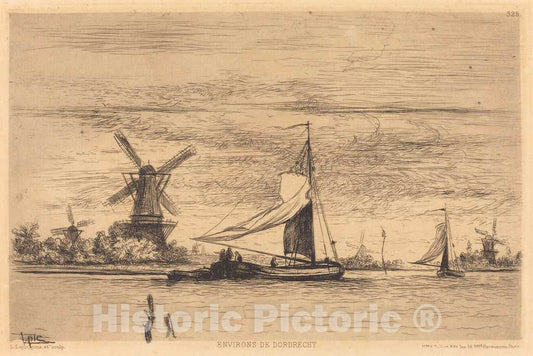 Art Print : Vicomte Ludovic NapolÃ©on Lepic, Environs de Dordrecht, c. 1870 - Vintage Wall Art