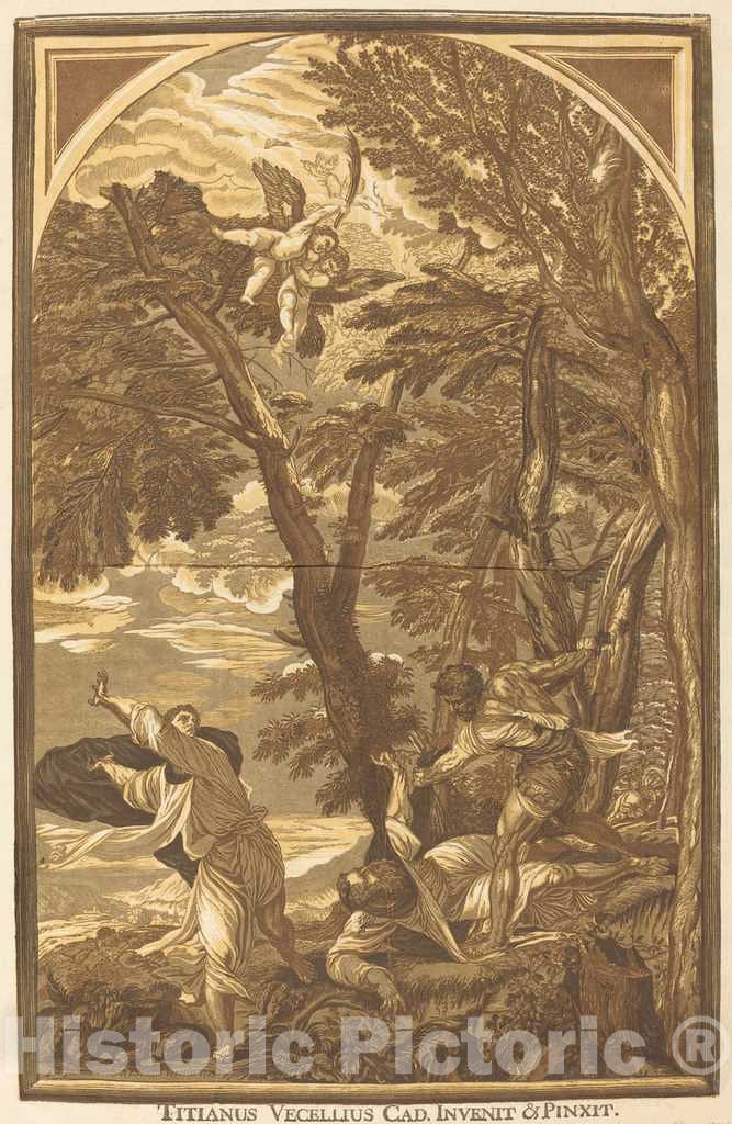 Art Print : Jackson After Titian, The Death of Saint Peter Martyr, c. 1738 - Vintage Wall Art