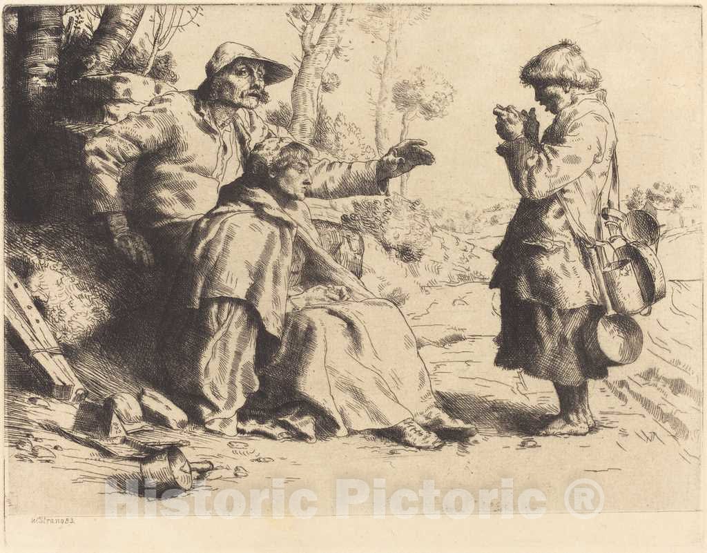 Art Print : William Strang, Tinkers, 1882 - Vintage Wall Art