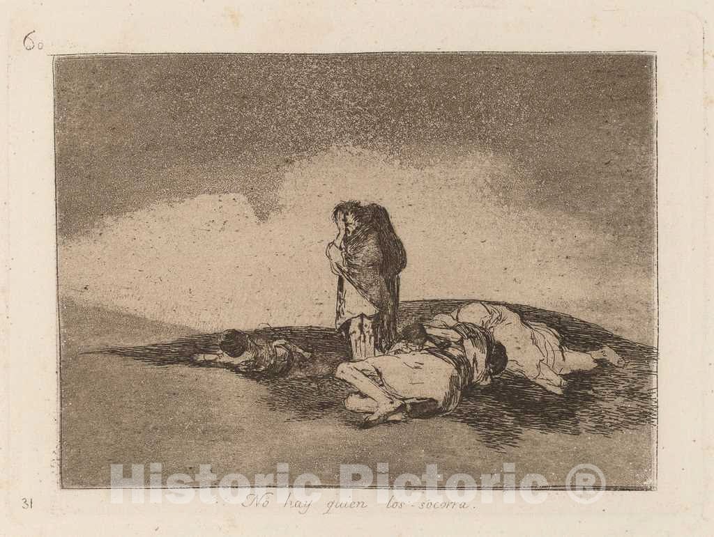 Art Print : Francisco de Goya, No Hay Quien Los Socorra (Nobody Can Help Them), c. 1812 - Vintage Wall Art