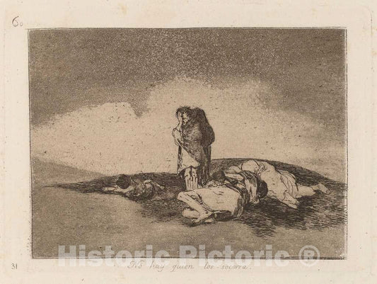 Art Print : Francisco de Goya, No Hay Quien Los Socorra (Nobody Can Help Them), c. 1812 - Vintage Wall Art