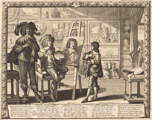 Art Print : Abraham Bosse, Le Noble peintre, 1642 - Vintage Wall Art