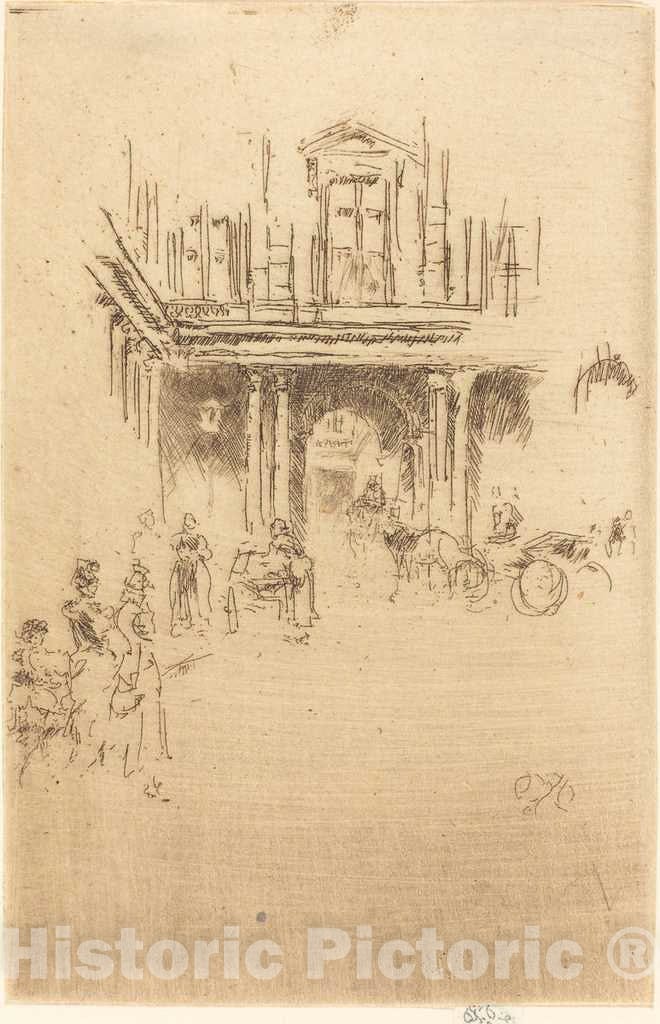 Art Print : James McNeill Whistler, A Corner of The Palais Royal, c.1885 - Vintage Wall Art