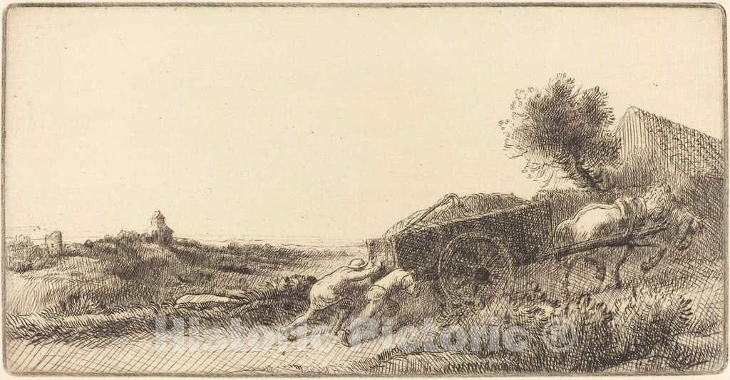 Art Print : Alphonse Legros, Returning with The Hay (Rentrant le Foin) - Vintage Wall Art
