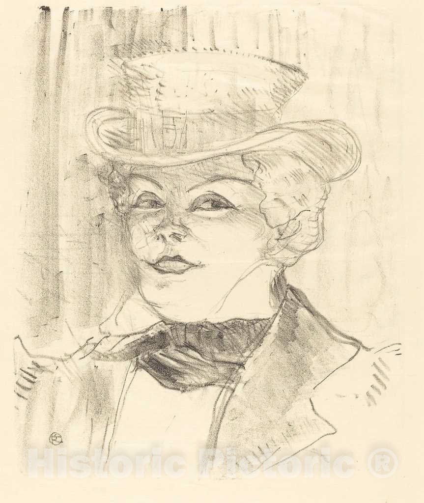Art Print : Henri de Toulouse-Lautrec, Mme. RÃ©jane, 1898 - Vintage Wall Art