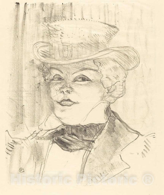 Art Print : Henri de Toulouse-Lautrec, Mme. RÃ©jane, 1898 - Vintage Wall Art
