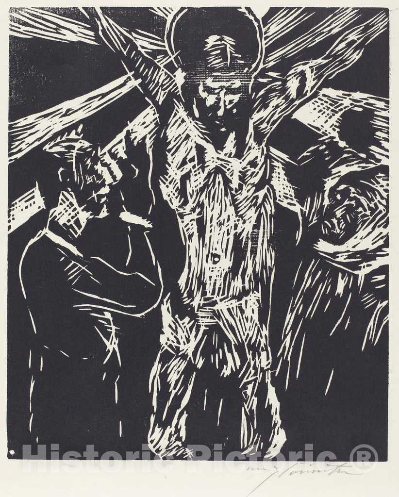 Art Print : Lovis Corinth, The Crucifixion (Christus am Kreuz), 1919 - Vintage Wall Art