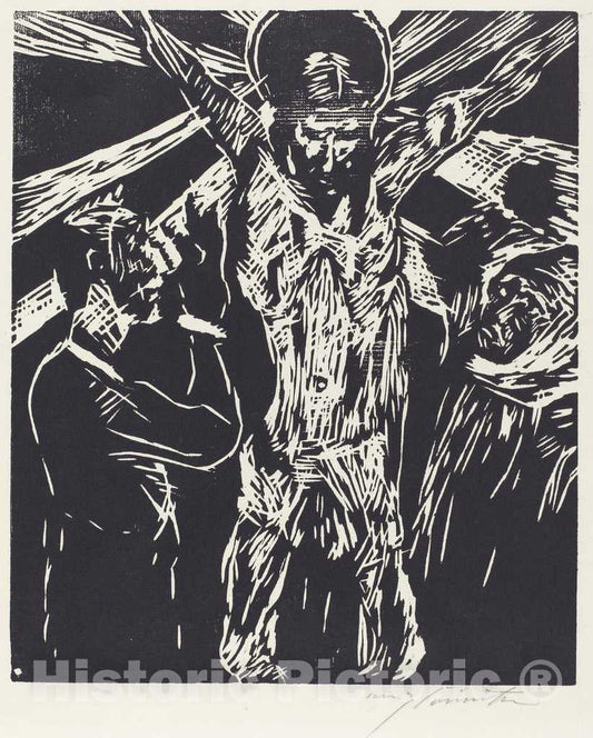 Art Print : Lovis Corinth, The Crucifixion (Christus am Kreuz), 1919 - Vintage Wall Art