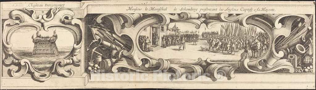 Art Print : Henriet or Bosse After Callot, The Siege of La Rochelle [Plate 14 of 16; Set comprises 1952.8.97-112], c.1630 - Vintage Wall Art