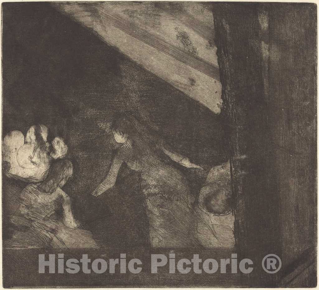 Art Print : Edgar Degas, at The Cafe des Ambassadeurs (Aux Ambassadeurs), c. 1877 - Vintage Wall Art