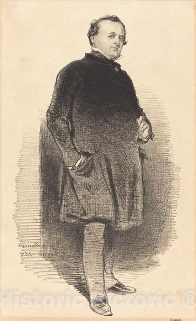 Art Print : Paul Gavarni, Henry Monnier, 1843 - Vintage Wall Art