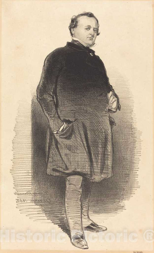Art Print : Paul Gavarni, Henry Monnier, 1843 - Vintage Wall Art