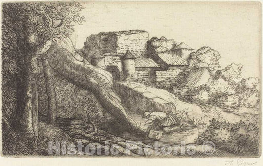 Art Print : Alphonse Legros, Little Burner of Grass (Le Petit bruleur d'herbe) - Vintage Wall Art