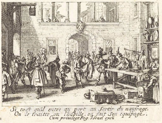 Art Print : Jacques Callot, The Parents Bestow Gifts - Vintage Wall Art