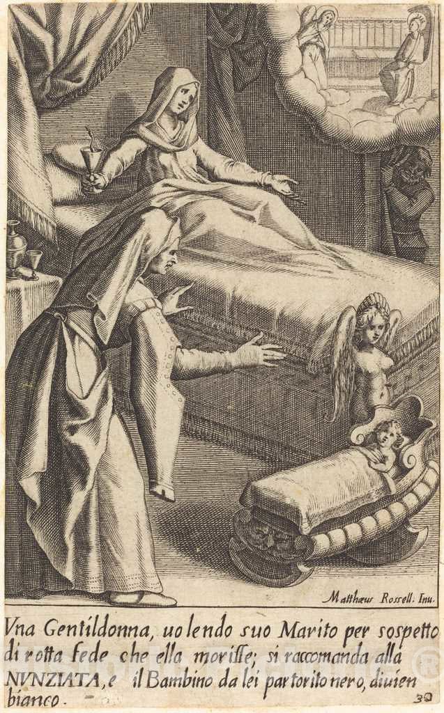 Art Print : Callot After Matteo Rosselli, The Child, 1619 - Vintage Wall Art