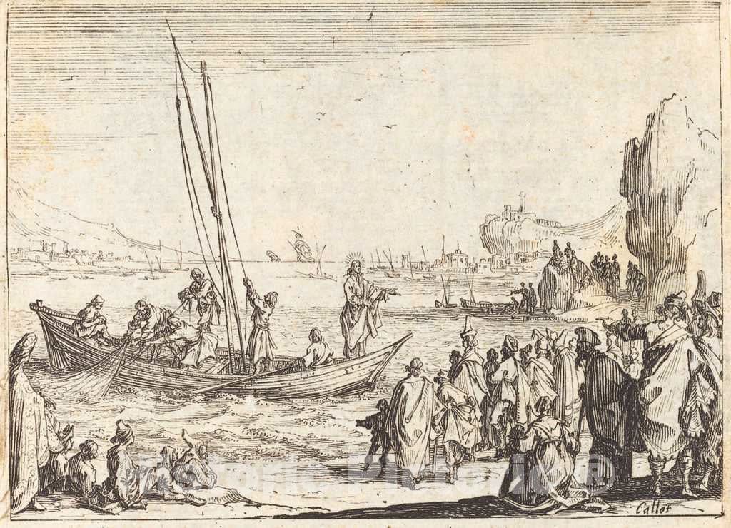 Art Print : Jacques Callot, Fisher of Men, 1635 - Vintage Wall Art