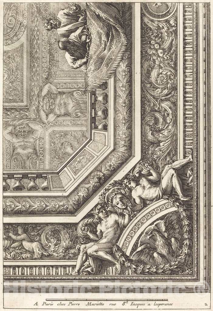 Art Print : Jean Lepautre, Quarts de plafons - Vintage Wall Art
