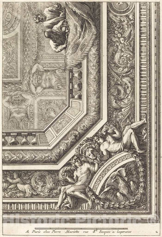 Art Print : Jean Lepautre, Quarts de plafons - Vintage Wall Art