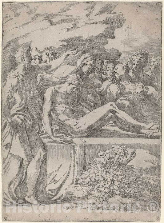 Art Print : Parmigianino, The Entombment, c. 1530 - Vintage Wall Art