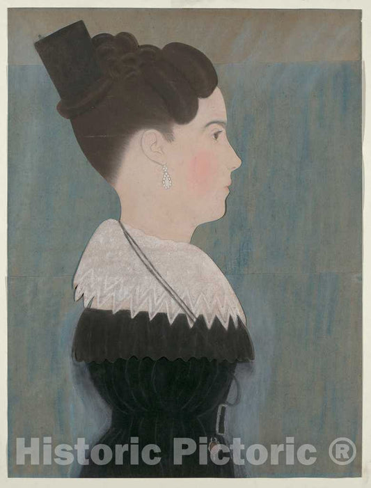 Art Print : Ruth Henshaw Bascom, Mrs. William Waters, c.1828 - Vintage Wall Art