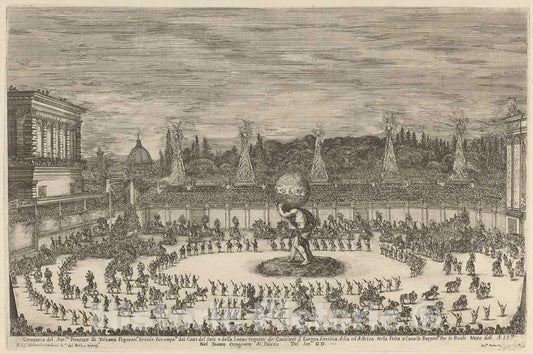 Art Print : Stefano Della Bella, Entrance of The Prince of Tuscany, 1661 - Vintage Wall Art