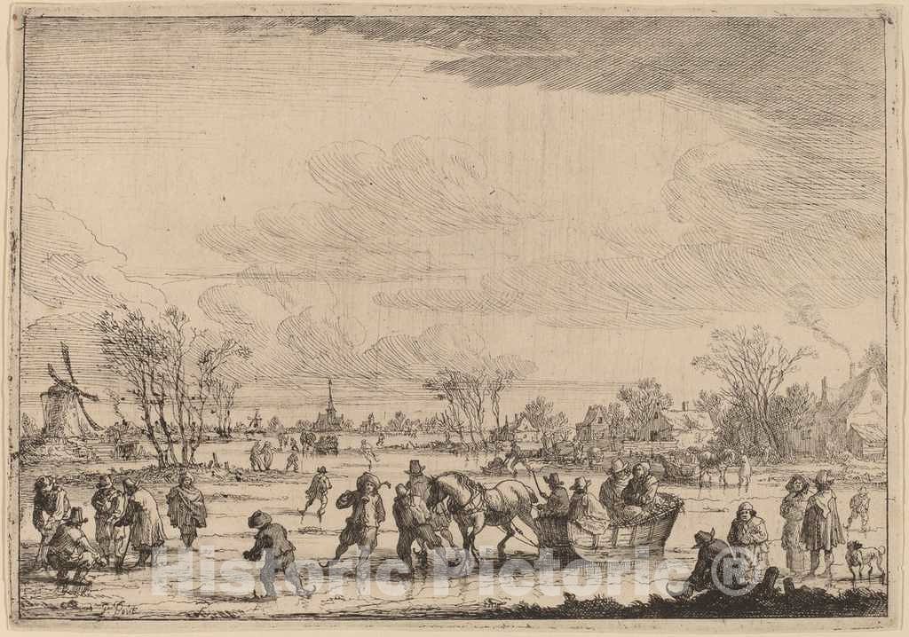 Art Print : Peeter Bout, Ice Sleighs - Vintage Wall Art