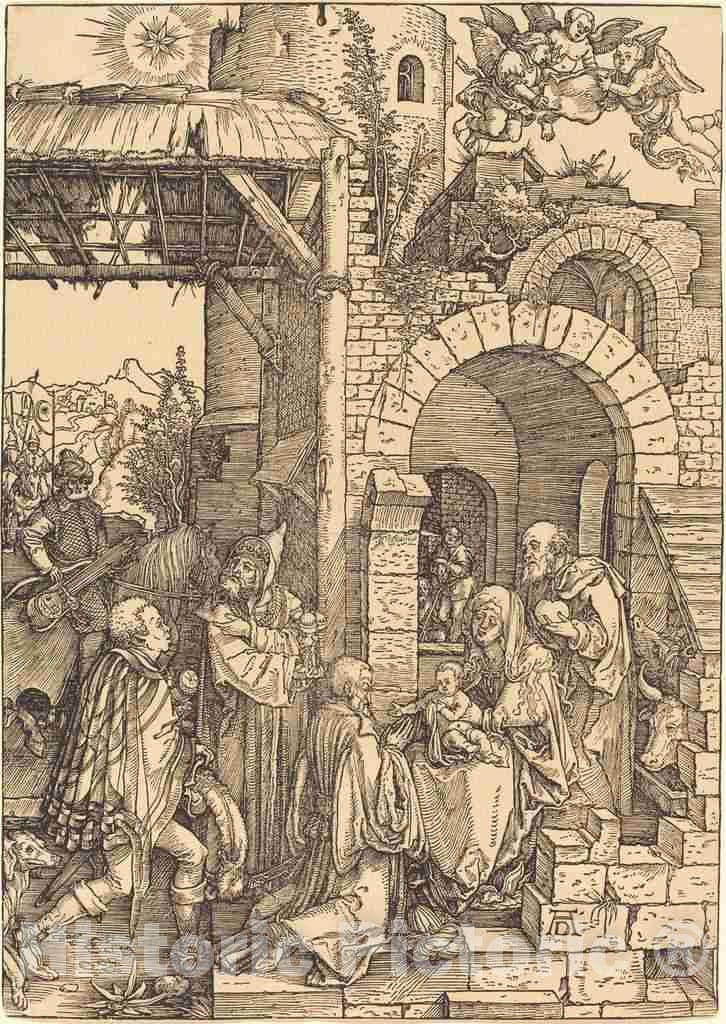 Art Print : Albrecht DÃ¼rer, The Adoration of The Magi, c.1502 - Vintage Wall Art