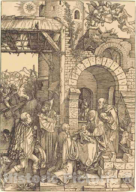 Art Print : Albrecht DÃ¼rer, The Adoration of The Magi, c.1502 - Vintage Wall Art