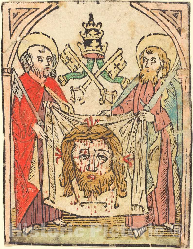 Art Print : Saints Peter and Paul with The Sudarium, in or After 1475 - Vintage Wall Art