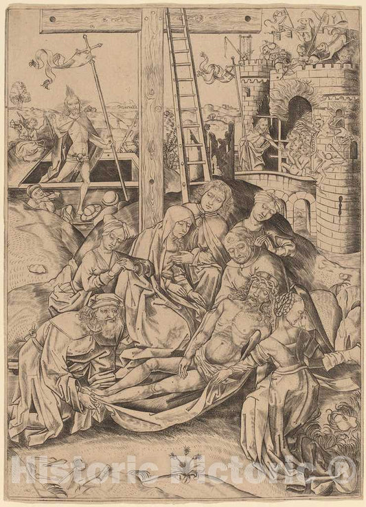 Art Print : The Lamentation, 15th Century - Vintage Wall Art