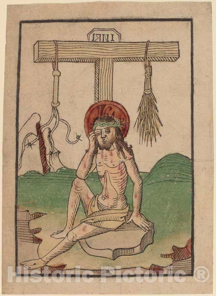 Art Print : Christ as The Man of Sorrows, c. 1480 - Vintage Wall Art