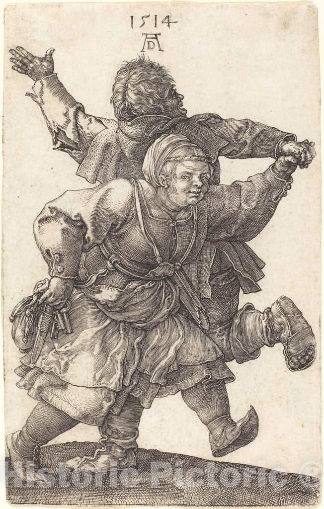 Art Print : Albrecht DÃ¼rer, Peasant Couple Dancing, 1514 - Vintage Wall Art