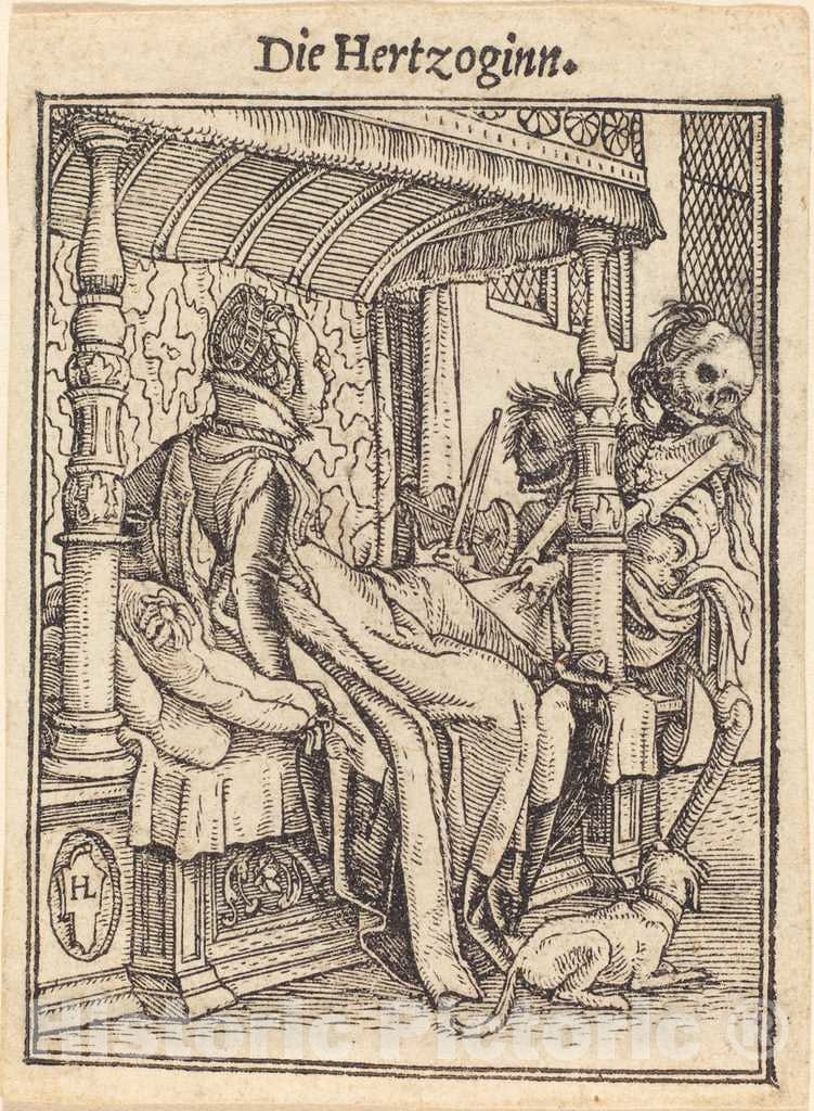 Art Print : Hans Holbein The Younger, Duchess - Vintage Wall Art