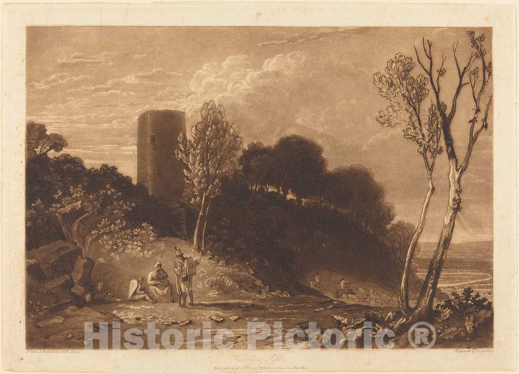 Art Print : Turner and J.C. Easling, Winchelsea, Sussex, 1812 - Vintage Wall Art