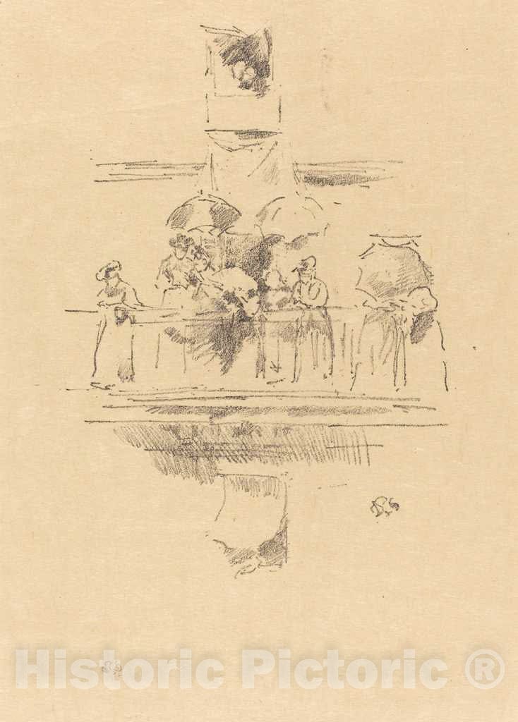 Art Print : James McNeill Whistler, The Little Balcony, 1894 - Vintage Wall Art