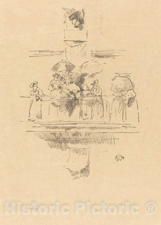 Art Print : James McNeill Whistler, The Little Balcony, 1894 - Vintage Wall Art
