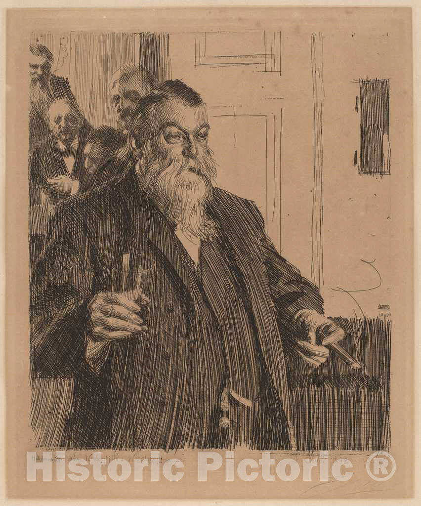 Art Print : Anders Zorn, A Toast II, 1893 - Vintage Wall Art