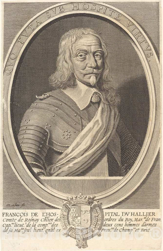 Art Print : Michel Lasne, FranÃ§ois de l'Hospital du Hallier - Vintage Wall Art