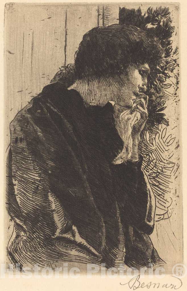 Art Print : Albert Besnard, Sadness (Tristesse), 1887 - Vintage Wall Art