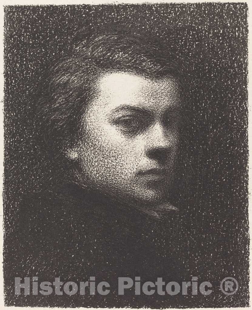 Art Print : Henri Fantin-Latour, Self-Portrait at Seventeen, 1853 - Vintage Wall Art