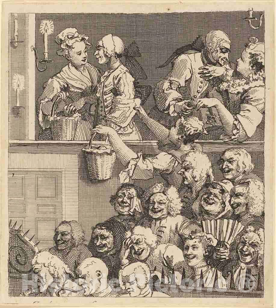 Art Print : William Hogarth, The Laughing Audience, 1733 - Vintage Wall Art