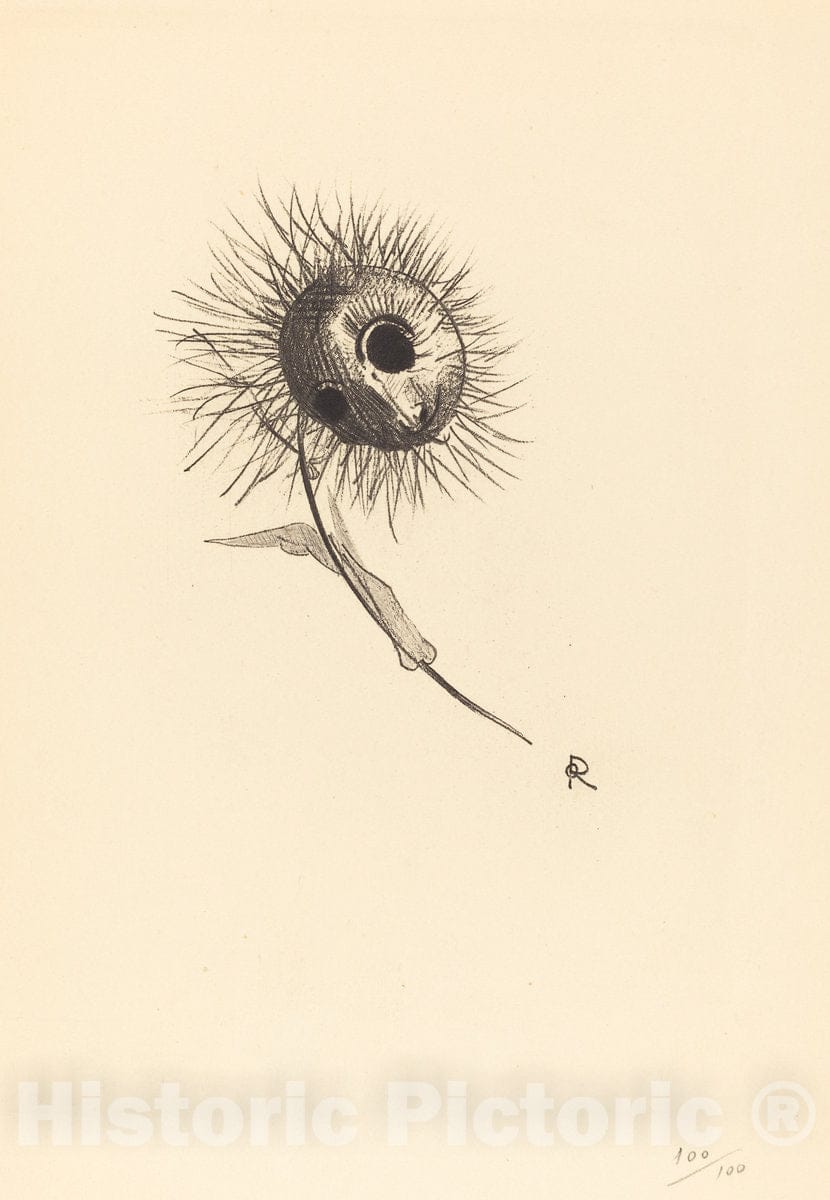 Art Print : Odilon Redon, Cul-de-Lampe, 1890 - Vintage Wall Art